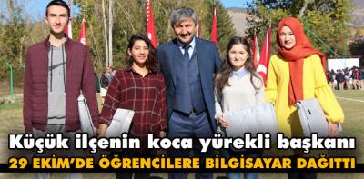 Seben Belediyesi öğrencilere bilgisayar dağıttı