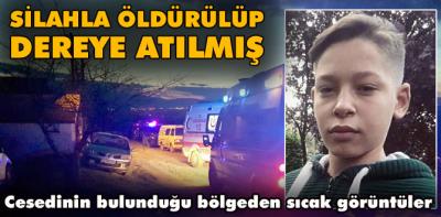 Silahla öldürülüp dereye atılmış