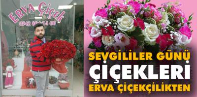 Sevgililer günü çiçekleri 'Erva Çiçekçilikten'