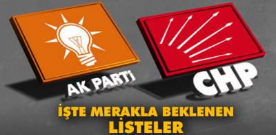 İşte merakla beklenen listeler