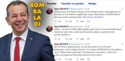 Tanju Özcan Twitter'den bombaladı