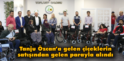 Akülü sandalyelerin 14'ü teslim edildi