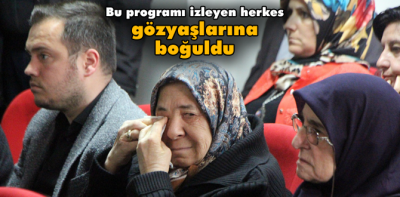 Programı izleyen gözyaşlarına boğuldu