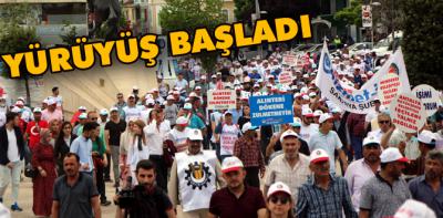 Hak-İş'in Bolu'dan Ankara'ya yürüyüşü başladı