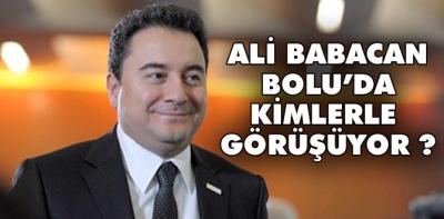 Ali Babacan Bolu'da kimlerle görüşüyor ?