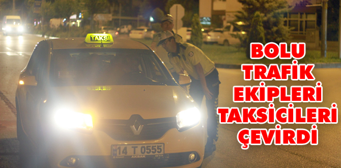 Trafik polisleri taksileri denetledi