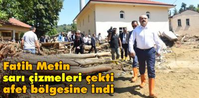 Fatih Metin afet bölgesinde