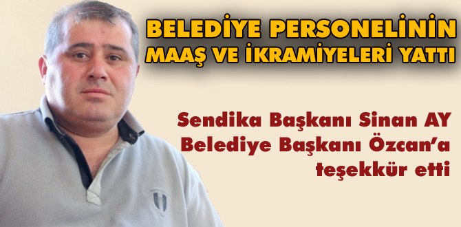 Bolu Belediyesinde maaş ve ikramiyeler yatırıldı