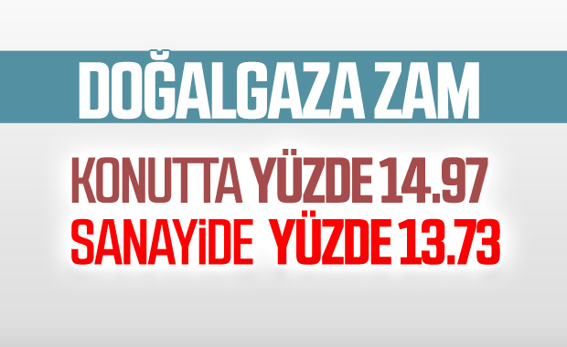 Doğalgaz fiyatlarına zam