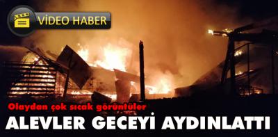 Alevler geceyi aydınlattı