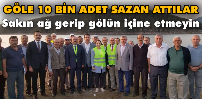 Seben gölüne 10 bin sazan bırakıldı