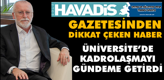 Hacı Alişarlı üniversitede kadrolaşma oyunu