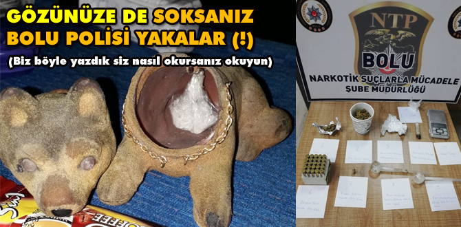 Oyuncak köpeğin içinden uyuşturucu çıktı