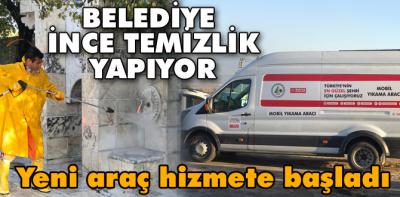 Mobil yıkama aracı hizmete girdi