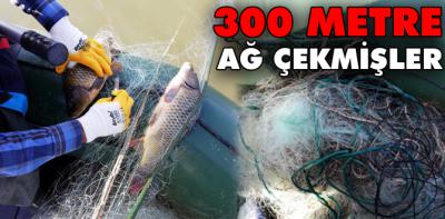 Aladağ Göleti'nde 300 metrelik ağ bulundu