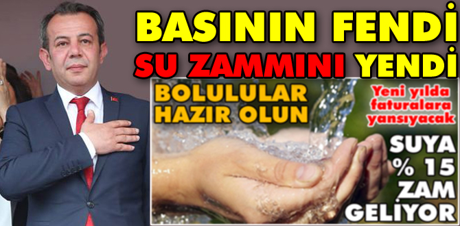 Başkan su zammına itiraz etti