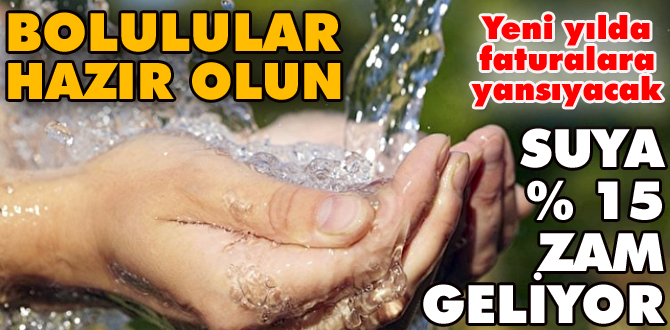 Bolu yeni yıla zamlı faturalarla girecek