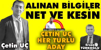 Çetin Uç kesin aday oluyor