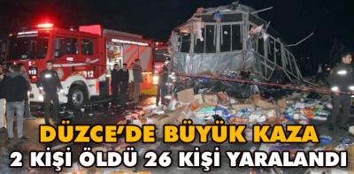 Düzce'de otobüs kazası oldu