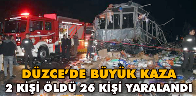 Düzce'de otobüs kazası oldu