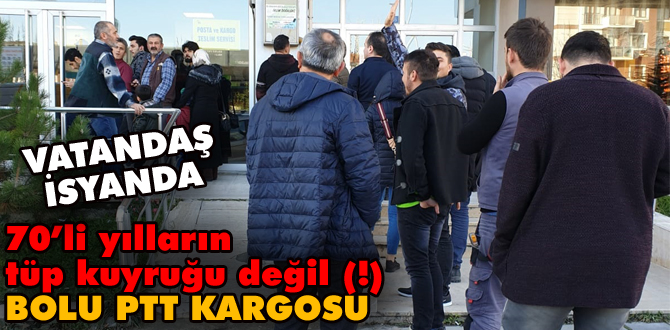 PTT Kargo önünde kuyruk çilesi