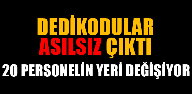 Belediyede yer değişiklikleri