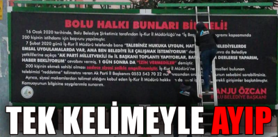 Tek kelimeyle ayıp