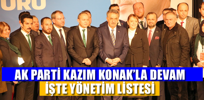 İşte Kazım Konak'ın listesi