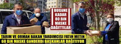 BOLU AK PARTİ TEŞKİLATI 80 BİN MASKE DAĞITTI