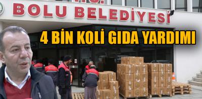 Bolu Belediyesi’nden 4 bin koli gıda yardımı