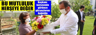 BAŞKANI KARŞISINDA GÖRÜNCE GÖZYAŞLARINI TUTAMADI