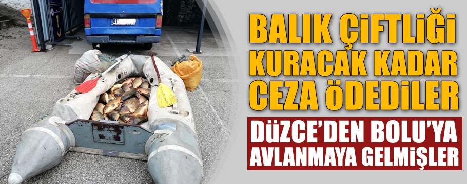 ŞİŞME BOTLA DÜZCE'DEN BOLU'YA BALIK AVLAMAYA GELMİŞLER