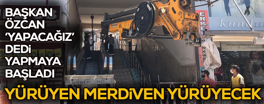 Yürüyen merdivenler yenileniyor