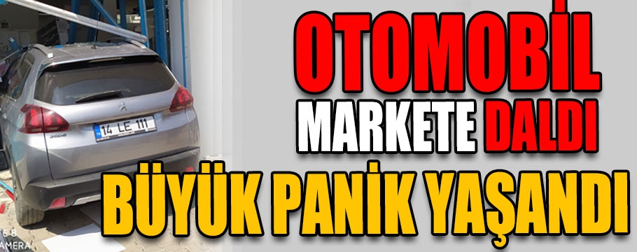 Otomobil markete girdi: 3 yaralı