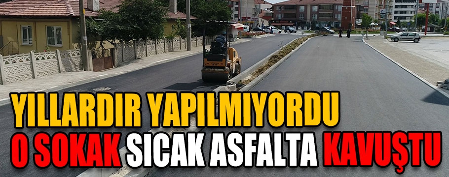 Yıllardır yapılamayan yol asfalt gördü