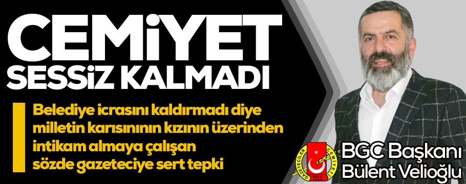 Cemiyetten sözde gazeteciye sert tepki