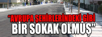 “Avrupa şehirlerindeki gibi bir sokak olmuş”