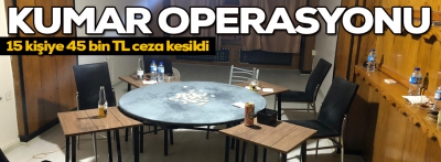 Bolu'da kumar operasyonu