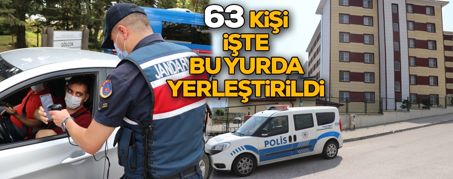  Bolu’da karantinaya uymayan 63 kişi yurda yerleştirildi