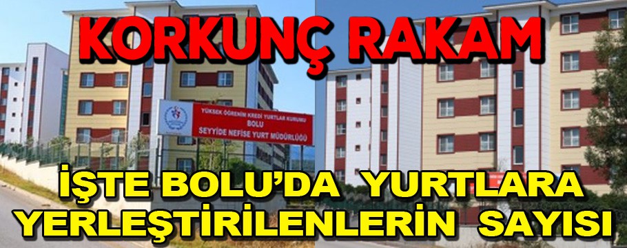 İşte Bolu'da bir hafta içinde yurda yerleştirilenlerin sayısı