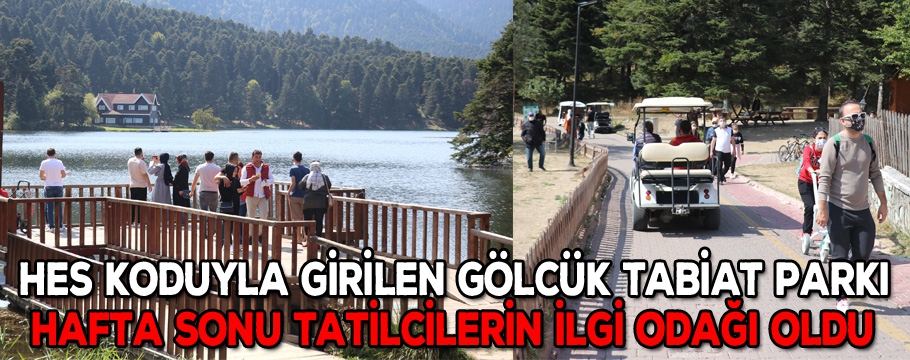 Gölcük tabiat parkı hafta sonu tatilcilerin ilgi odağı oldu