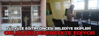 Okullar yüzyüze eğitim öncesi hazır hale getiriliyor 