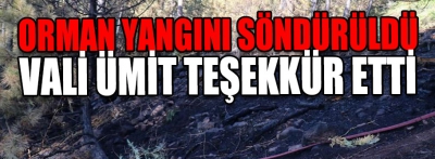 Vali Ümit'ten teşekkür 