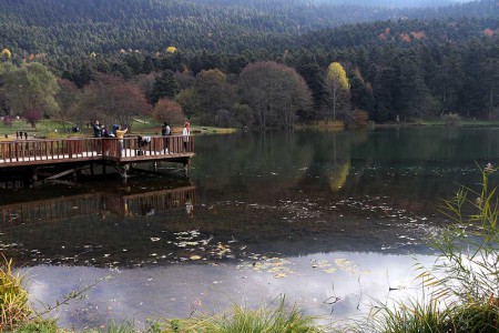 Yolcu otobüsü alt geçide sıkıştı kaldı