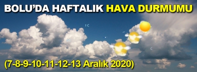 Bolu'da haftalık hava durumu