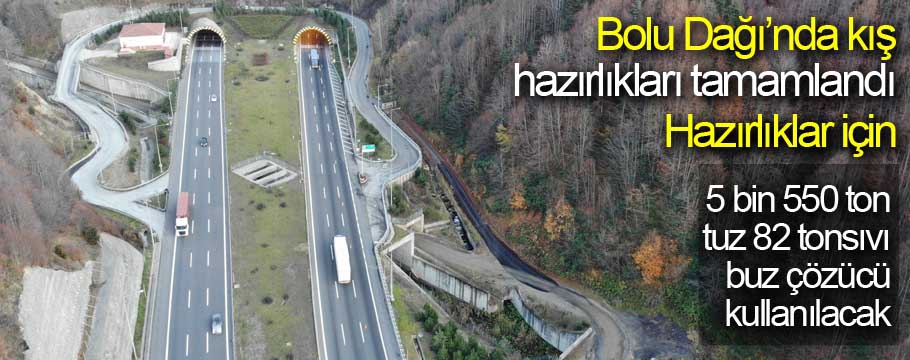 Bolu Dağı'nda kış hazırlıkları tamamlandı