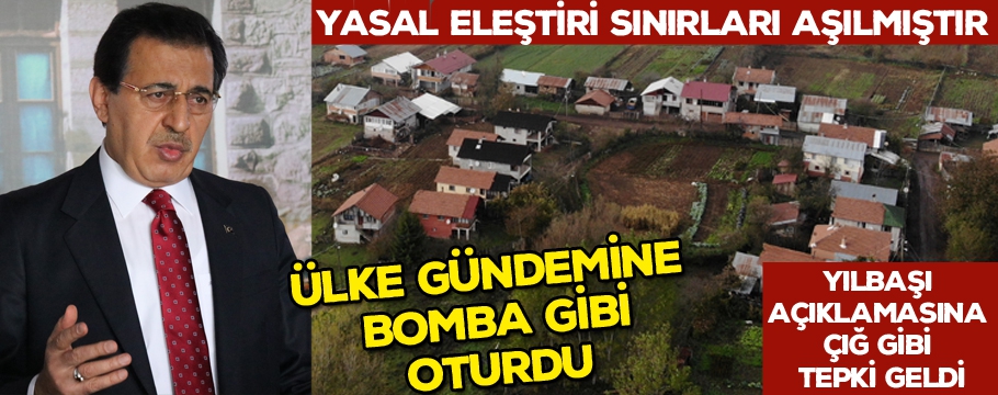 O açıklama ülke gündemine bomba gibi oturdu