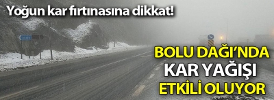 Bolu Dağı'nda kar yağışı başladı