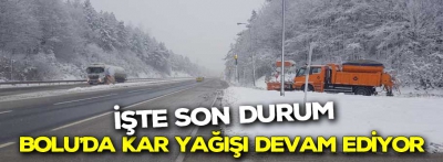 Bolu'da kar yağışı devam ediyor işte son durum 