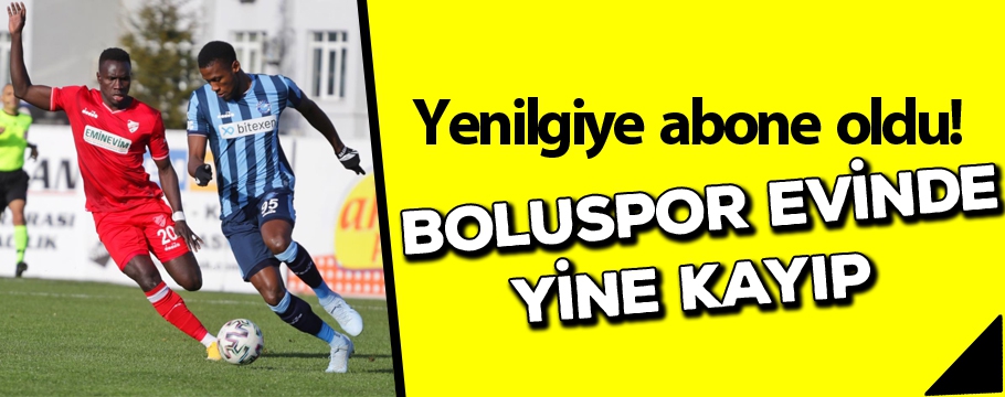 Boluspor yenilgiye abone oldu